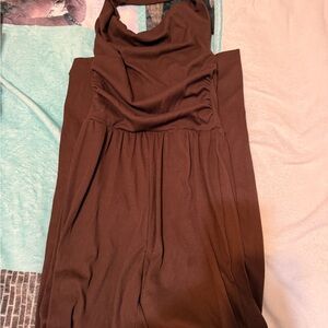 SHEIN Chocolate Brown Ribbed Fabric